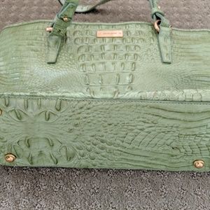 90s Style Green Leather Purse Brahmin